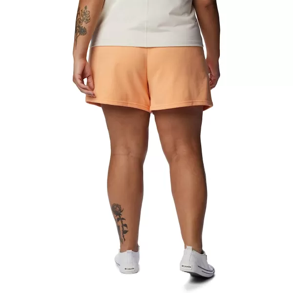 imageColumbia Womens Trek French Terry ShortPeachWhite Stacked Logo