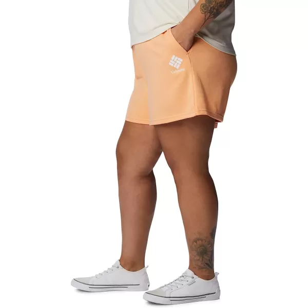 imageColumbia Womens Trek French Terry ShortPeachWhite Stacked Logo