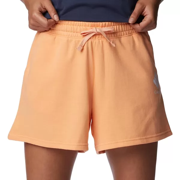 imageColumbia Womens Trek French Terry ShortPeachWhite Stacked Logo