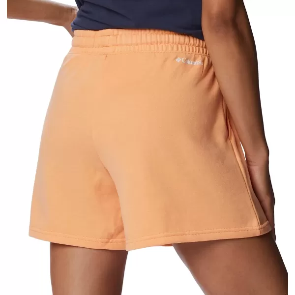imageColumbia Womens Trek French Terry ShortPeachWhite Stacked Logo