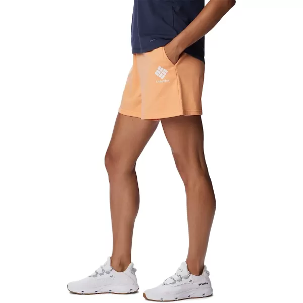 imageColumbia Womens Trek French Terry ShortPeachWhite Stacked Logo