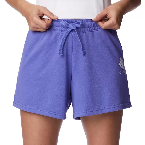 imageColumbia Womens Trek French Terry ShortPurple LotusWhite Stacked Logo