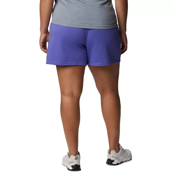 imageColumbia Womens Trek French Terry ShortPurple LotusWhite Stacked Logo