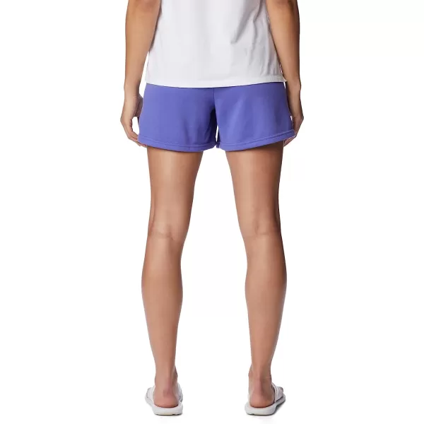 imageColumbia Womens Trek French Terry ShortPurple LotusWhite Stacked Logo