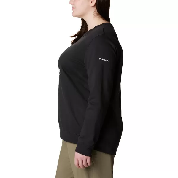 imageColumbia Womens Trek Graphic CrewBlackWhite Csc Stacked Logo