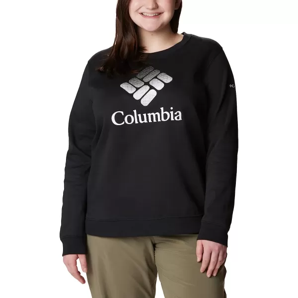 imageColumbia Womens Trek Graphic CrewBlackWhite Csc Stacked Logo