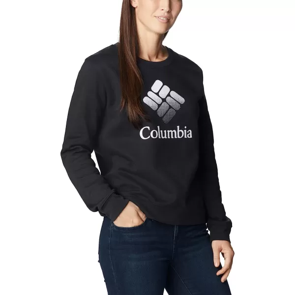 imageColumbia Womens Trek Graphic CrewBlackWhite Csc Stacked Logo