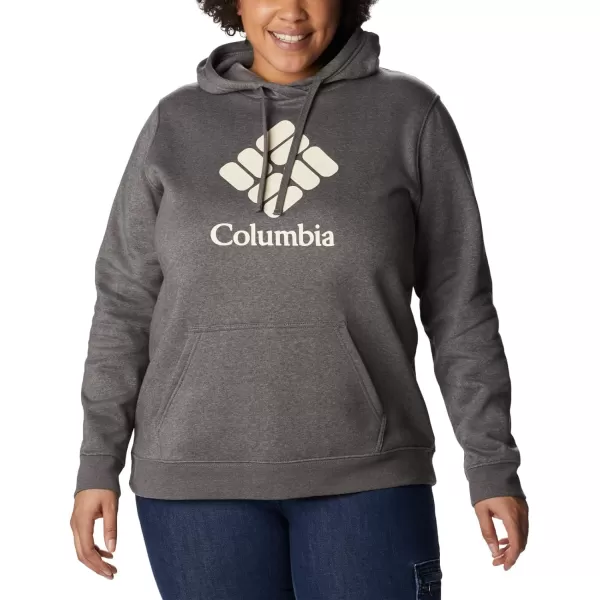 imageColumbia Womens Trek Graphic HoodieCharcoal HeatherStacked Gem
