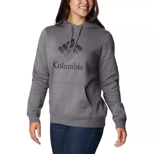 imageColumbia Womens Trek Graphic HoodieCity Grey HeatherBlack Csc Stacked Logo