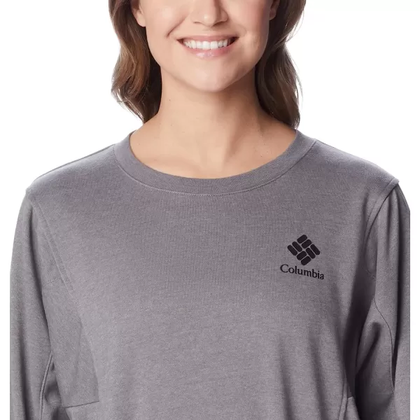 imageColumbia Womens Trek Seasonal Ft CrewCity Grey HeatherBlack Csc Stacked Logo