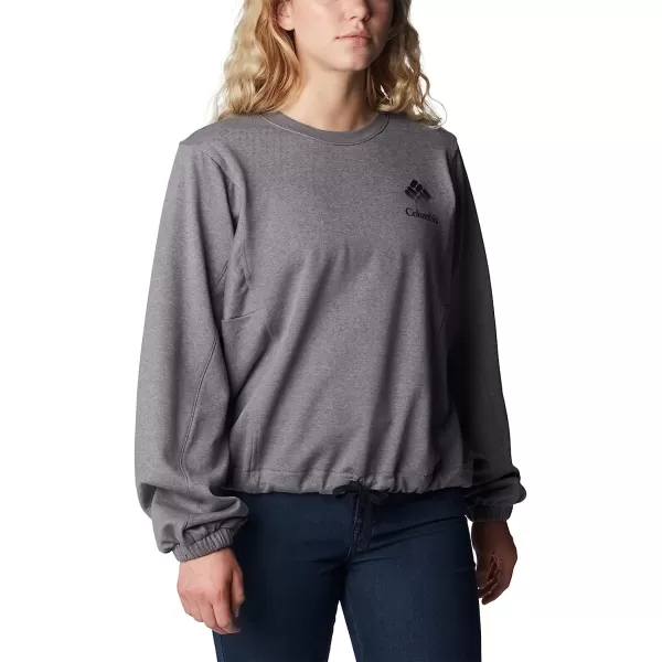 imageColumbia Womens Trek Seasonal Ft CrewCity Grey HeatherBlack Csc Stacked Logo