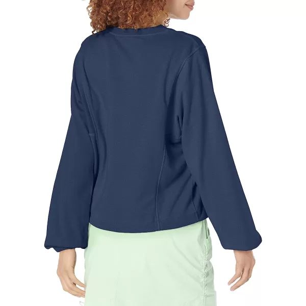 imageColumbia Womens Trek Seasonal Ft CrewCollegiate NavyWhite Csc Stacked Logo