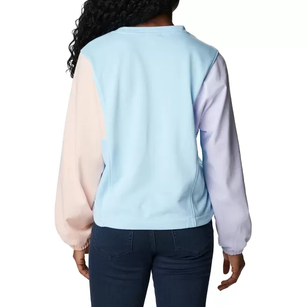 imageColumbia Womens Trek Seasonal Ft CrewSpring BluePeach Blsm Csc Stacked Logo