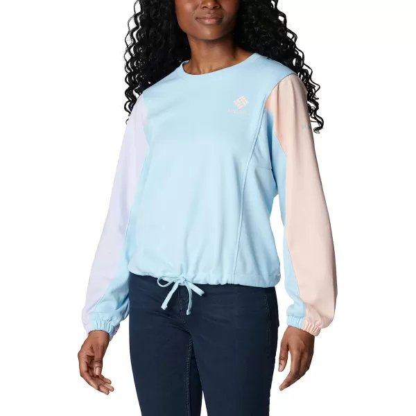 imageColumbia Womens Trek Seasonal Ft CrewSpring BluePeach Blsm Csc Stacked Logo