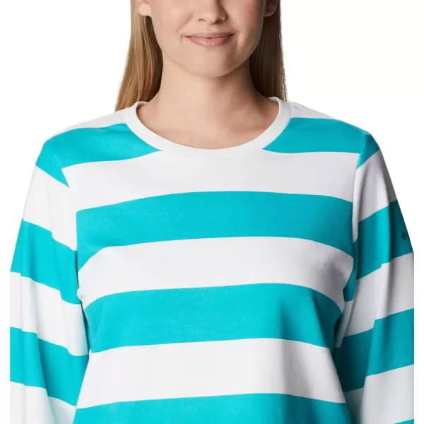 imageColumbia Womens Trek Seasonal Ft Graphic CrewBright AquaRugby Stripe