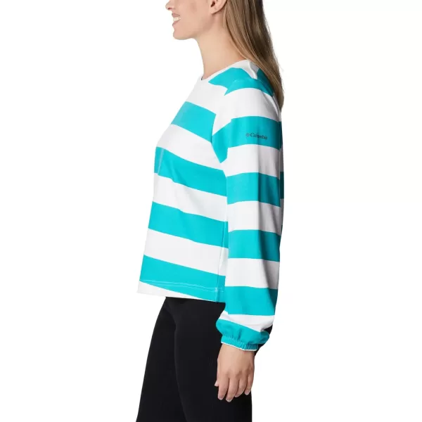 imageColumbia Womens Trek Seasonal Ft Graphic CrewBright AquaRugby Stripe