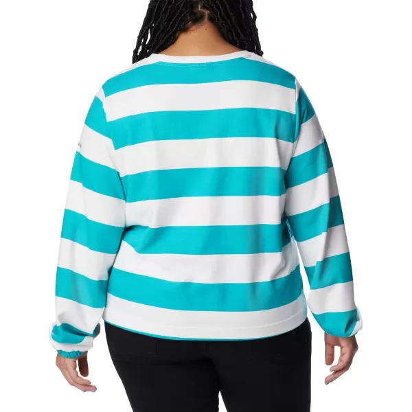 imageColumbia Womens Trek Seasonal Ft Graphic CrewBright AquaRugby Stripe