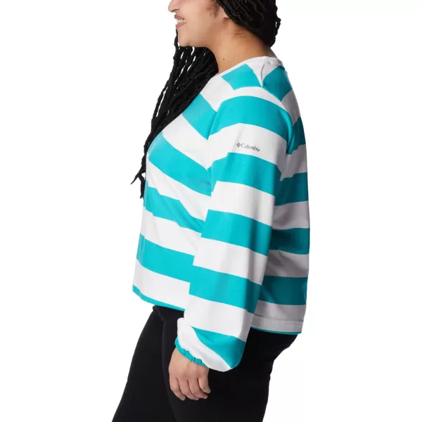 imageColumbia Womens Trek Seasonal Ft Graphic CrewBright AquaRugby Stripe