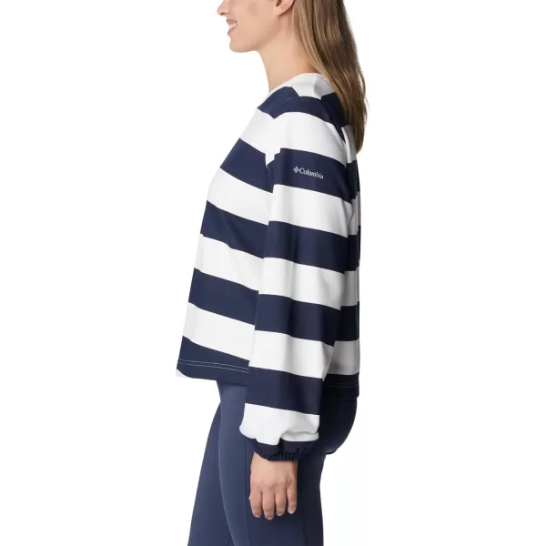 imageColumbia Womens Trek Seasonal Ft Graphic CrewCollegiate NavyRugby Stripe