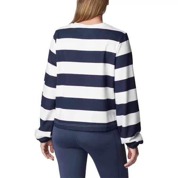 imageColumbia Womens Trek Seasonal Ft Graphic CrewCollegiate NavyRugby Stripe