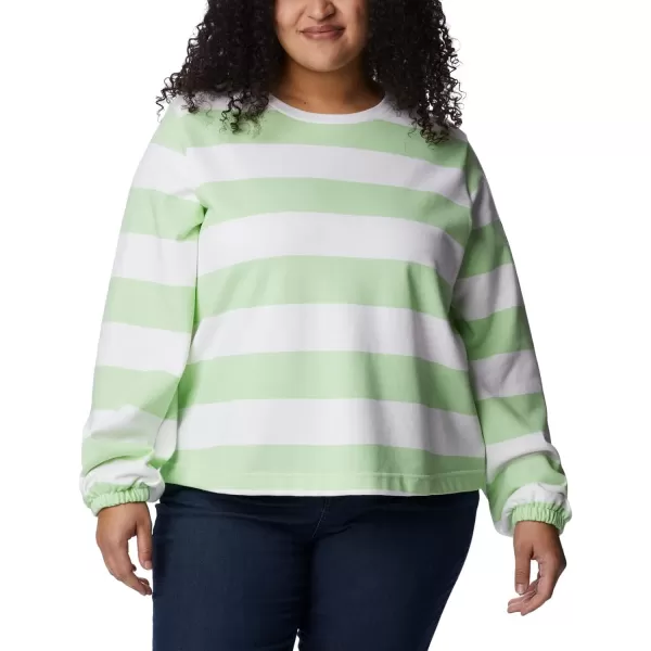 imageColumbia Womens Trek Seasonal Ft Graphic CrewKey WestRugby Stripe