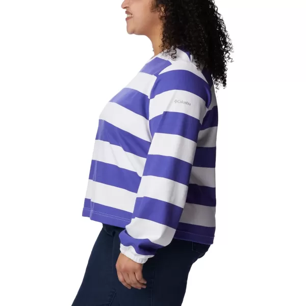 imageColumbia Womens Trek Seasonal Ft Graphic CrewPurple LotusRugby Stripe