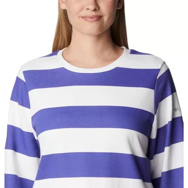 imageColumbia Womens Trek Seasonal Ft Graphic CrewPurple LotusRugby Stripe