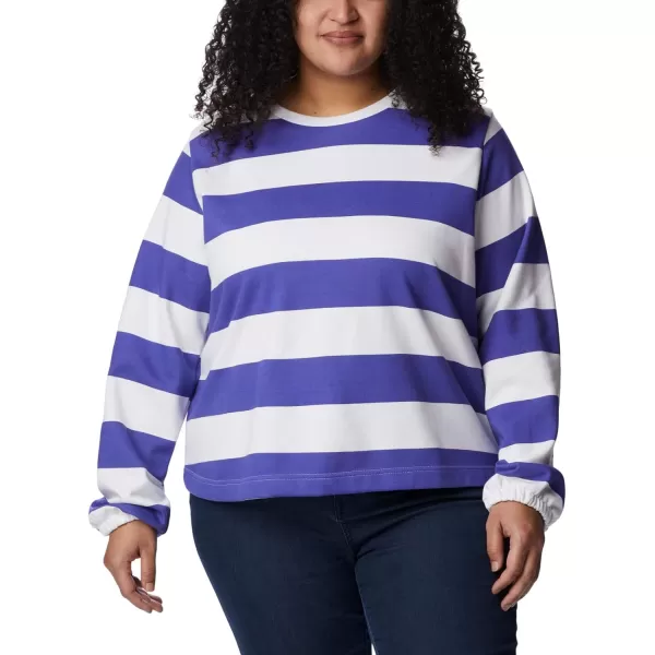 imageColumbia Womens Trek Seasonal Ft Graphic CrewPurple LotusRugby Stripe