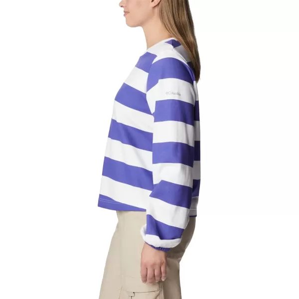 imageColumbia Womens Trek Seasonal Ft Graphic CrewPurple LotusRugby Stripe