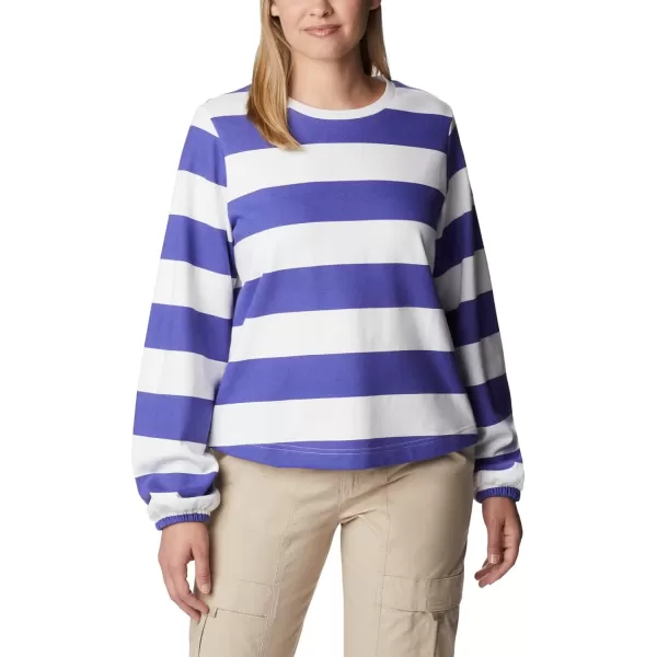 imageColumbia Womens Trek Seasonal Ft Graphic CrewPurple LotusRugby Stripe