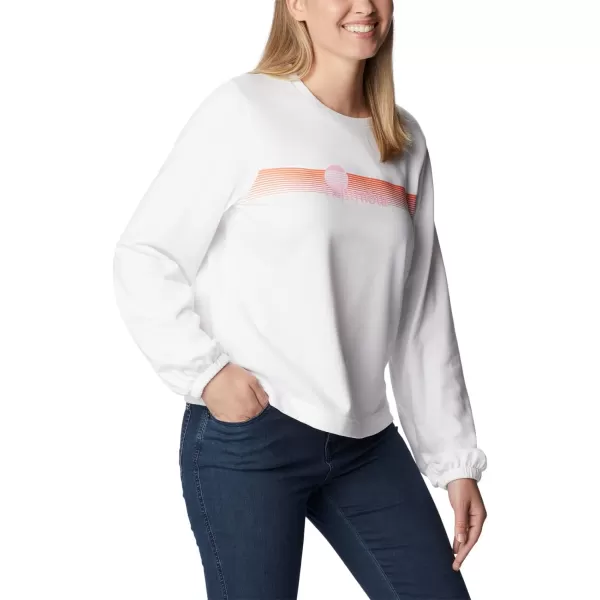 imageColumbia Womens Trek Seasonal Ft Graphic CrewWhiteInverted Band Graphic
