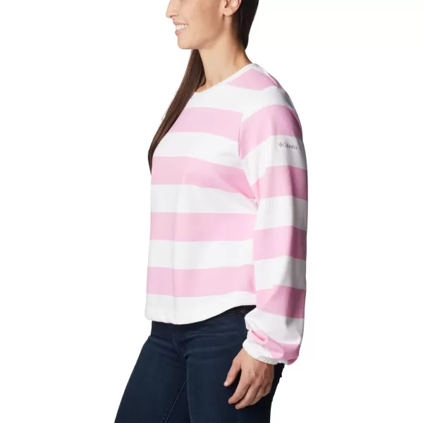 imageColumbia Womens Trek Seasonal Ft Graphic CrewWild RoseRugby Stripe