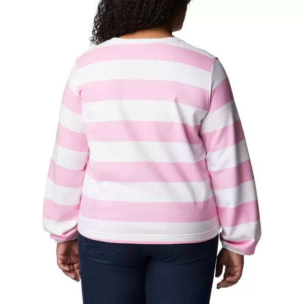 imageColumbia Womens Trek Seasonal Ft Graphic CrewWild RoseRugby Stripe
