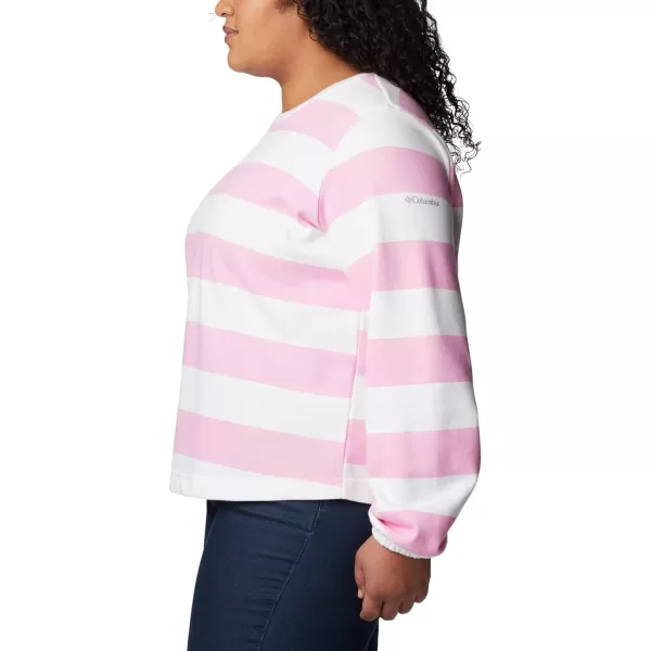 imageColumbia Womens Trek Seasonal Ft Graphic CrewWild RoseRugby Stripe