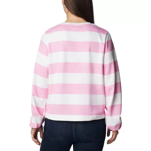 imageColumbia Womens Trek Seasonal Ft Graphic CrewWild RoseRugby Stripe