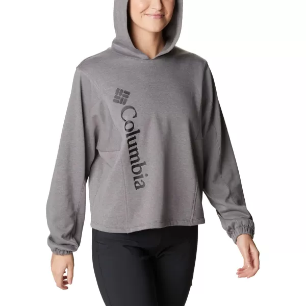 imageColumbia Womens Trek Seasonal Ft Hoodie City Grey HeatherBlack Logo LargeColumbia Womens Trek Seasonal Ft Hoodie City Grey HeatherBlack Logo Large