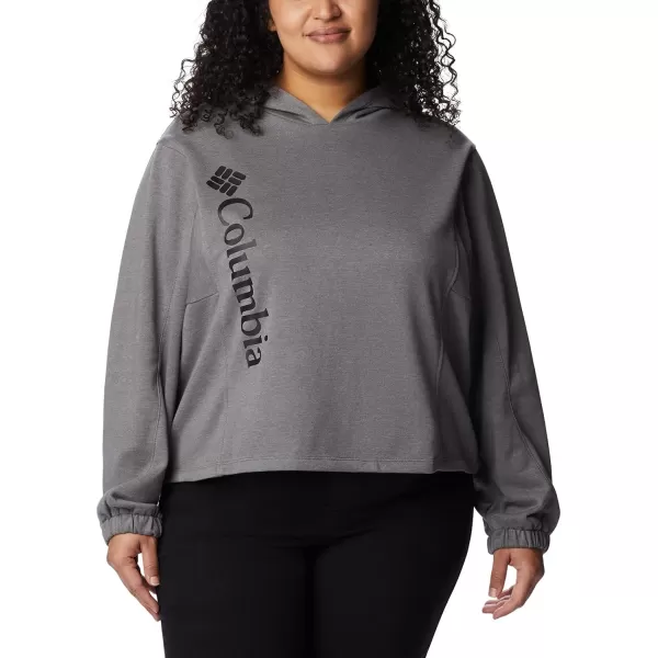 imageColumbia Womens Trek Seasonal Ft Hoodie City Grey HeatherBlack Logo LargeColumbia Womens Trek Seasonal Ft Hoodie City Grey HeatherBlack Logo Large