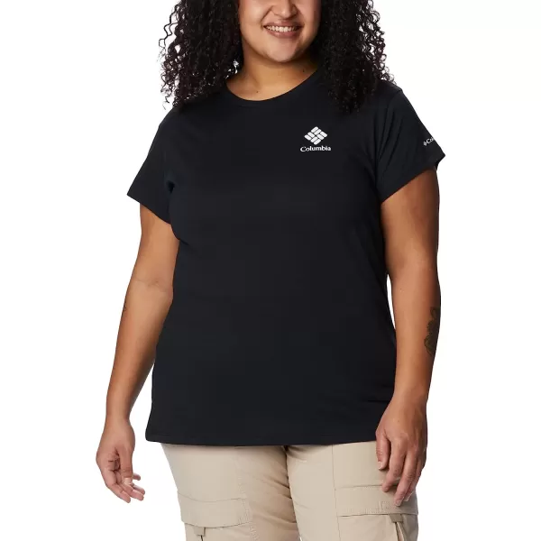 imageColumbia Womens Trek Short Sleeve Graphic TeeBlackCsc Stacked Mini Graphic
