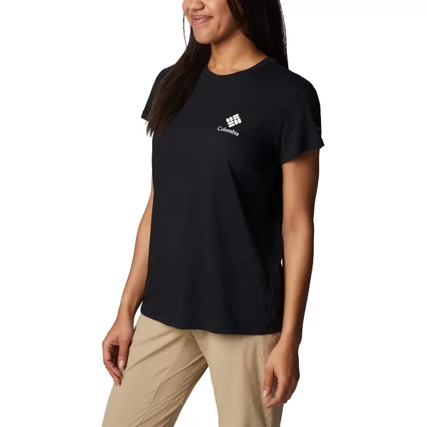 imageColumbia Womens Trek Short Sleeve Graphic TeeBlackCsc Stacked Mini Graphic