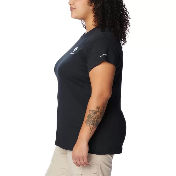 imageColumbia Womens Trek Short Sleeve Graphic TeeBlackCsc Stacked Mini Graphic