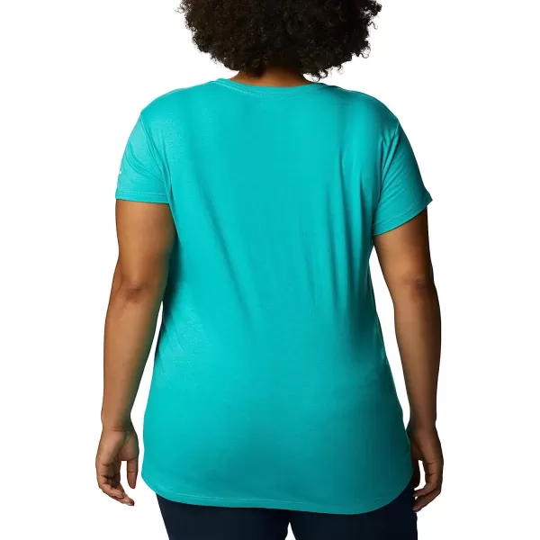 imageColumbia Womens Trek Short Sleeve Graphic TeeBright AquaCsc Branded Graphic