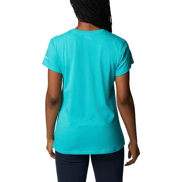 imageColumbia Womens Trek Short Sleeve Graphic TeeBright AquaCsc Branded Graphic