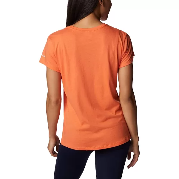 imageColumbia Womens Trek Short Sleeve Graphic TeeSunset OrangeCsc Stacked Mini Graphic