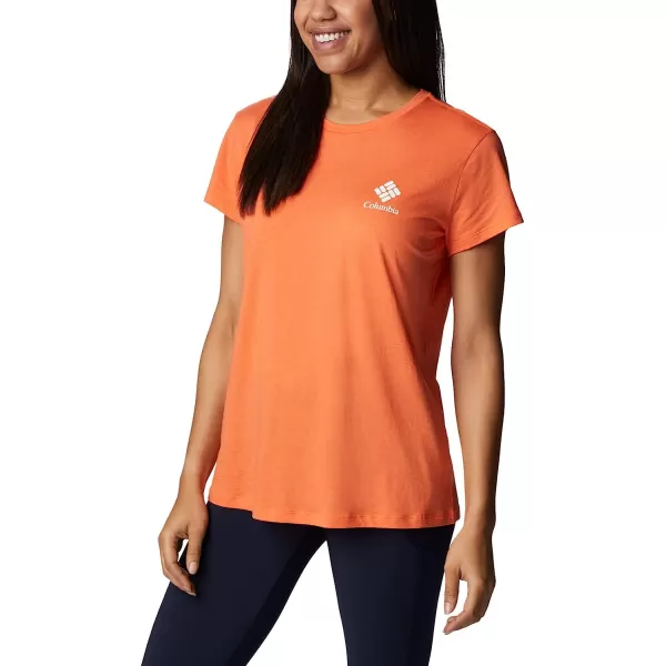 imageColumbia Womens Trek Short Sleeve Graphic TeeSunset OrangeCsc Stacked Mini Graphic