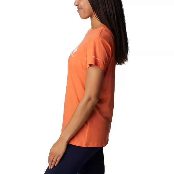 imageColumbia Womens Trek Short Sleeve Graphic TeeSunset OrangeCsc Stacked Mini Graphic