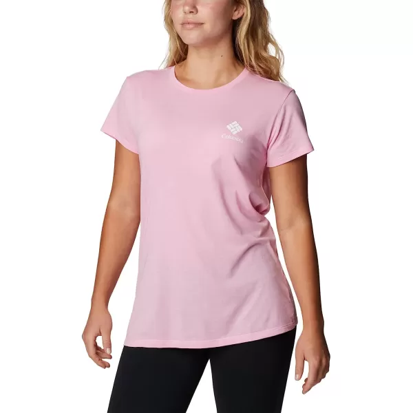 imageColumbia Womens Trek Short Sleeve Graphic TeeWild RoseCsc Stacked Mini Graphic