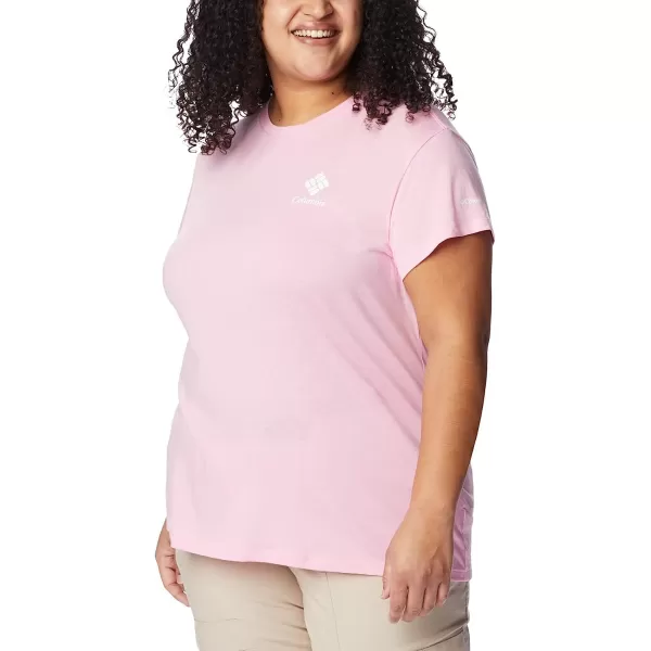 imageColumbia Womens Trek Short Sleeve Graphic TeeWild RoseCsc Stacked Mini Graphic