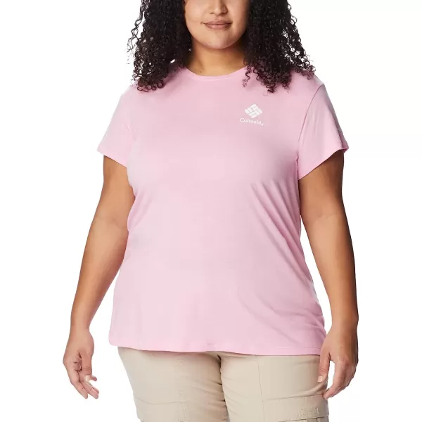 imageColumbia Womens Trek Short Sleeve Graphic TeeWild RoseCsc Stacked Mini Graphic