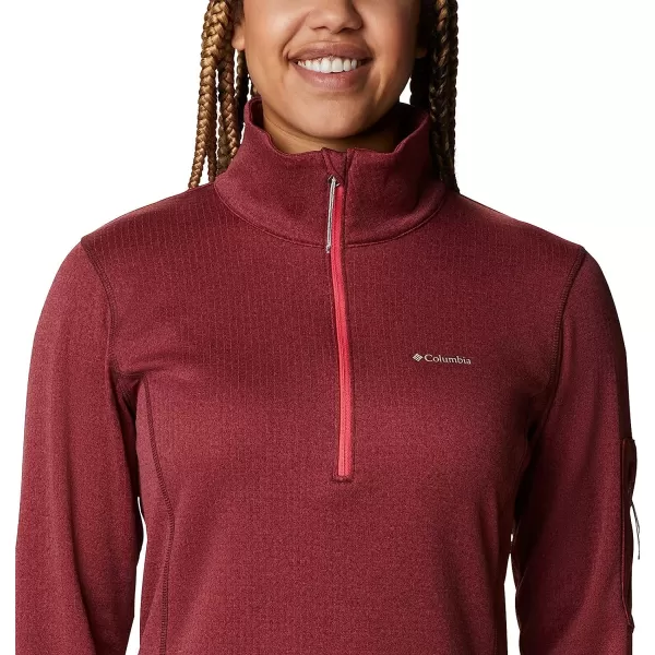imageColumbia Womens W Park View Grid Fleece 12 ZipBright Geranium Heather