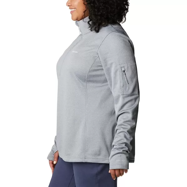 imageColumbia Womens W Park View Grid Fleece 12 ZipCirrus GreyHeather